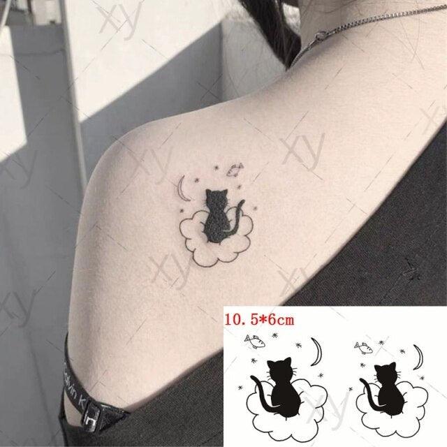 Waterproof Temporary Tattoo Lavender Stickers Butterfly Flower Luxury Small Tattoo For Body Arm