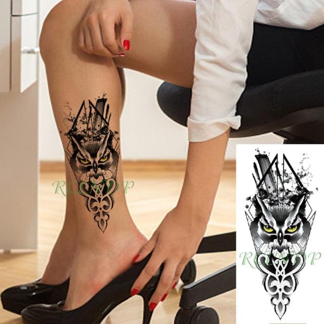 Black Waterproof Temporary Tattoo Sticker Different Design Colorful Fake Tattoo Arm Hand For Halloween Party Womens Mens