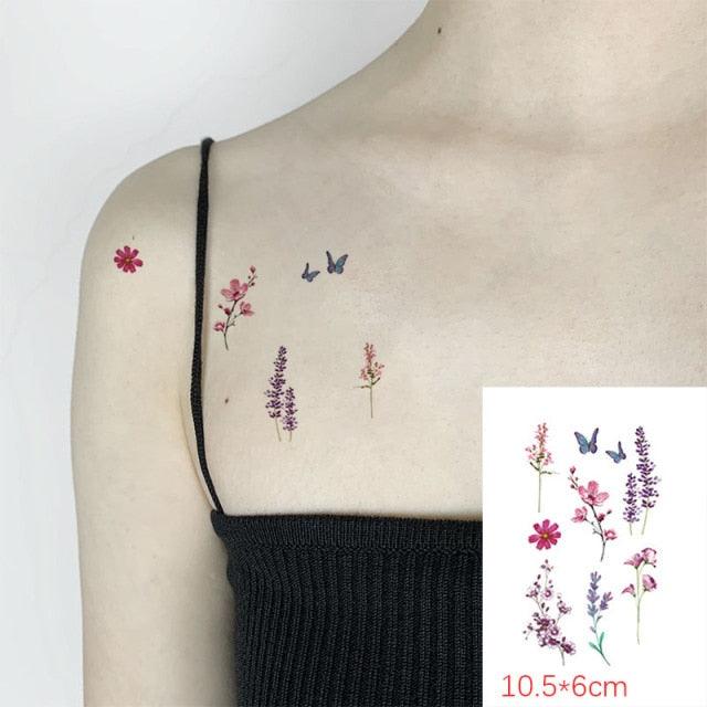Modern Small Tattoo Sun Moon Heart Waterproof Temporary Tattoos High Quality Design For Womens