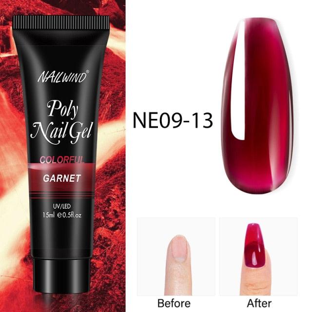 New Poly Nail Polish Gel Extension Glitter Gel Nails Manicure Design UV Reflective Diamond Shine