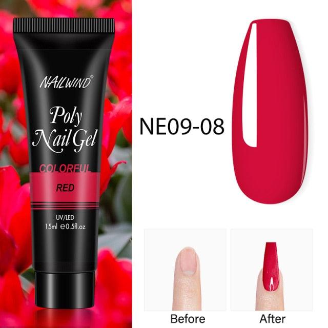 New Poly Nail Polish Gel Extension Glitter Gel Nails Manicure Design UV Reflective Diamond Shine