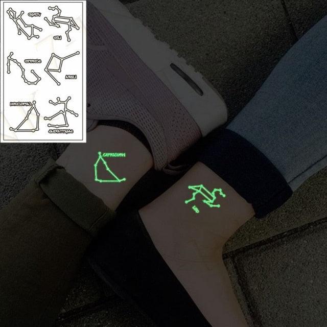 Fashion Luminous Sticker Tattoos Waterproof Temporary Different Luxury Tattoos For Womens Mens Kids