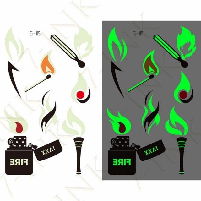 Fashion Luminous Sticker Tattoos Waterproof Temporary Different Luxury Tattoos For Womens Mens Kids