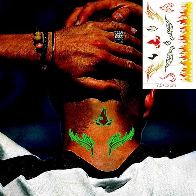 Fashion Luminous Sticker Tattoos Waterproof Temporary Different Luxury Tattoos For Womens Mens Kids