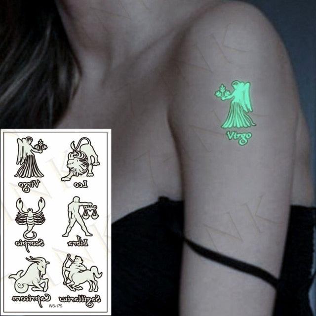 Fashion Luminous Sticker Tattoos Waterproof Temporary Different Luxury Tattoos For Womens Mens Kids
