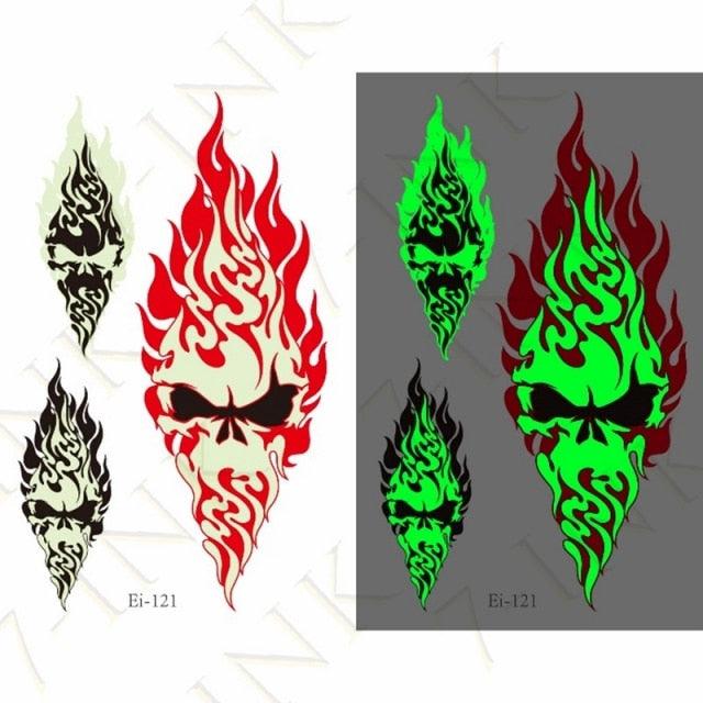 Fashion Luminous Sticker Tattoos Waterproof Temporary Different Luxury Tattoos For Womens Mens Kids