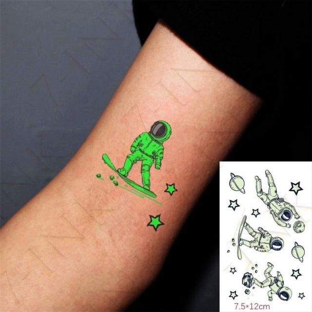 Fashion Luminous Sticker Tattoos Waterproof Temporary Different Luxury Tattoos For Womens Mens Kids