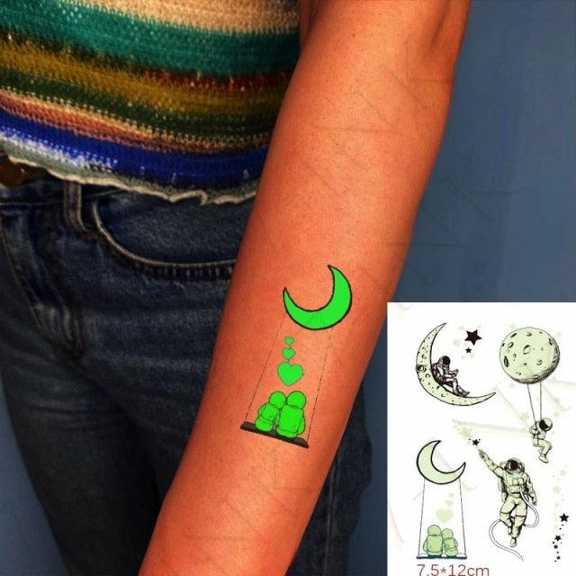 Fashion Luminous Sticker Tattoos Waterproof Temporary Different Luxury Tattoos For Womens Mens Kids