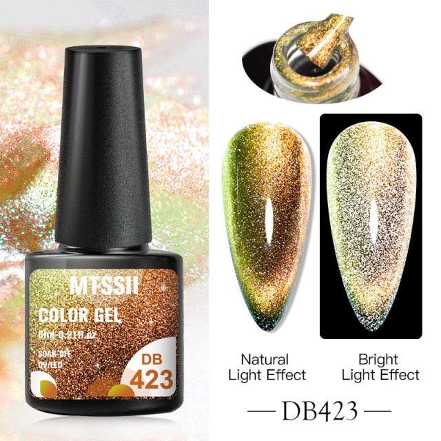 Popular Cat Eye Gel Nail Polish Magnetic Colorful UV Rainbow Gel Fashion Charming Effect Modern Design
