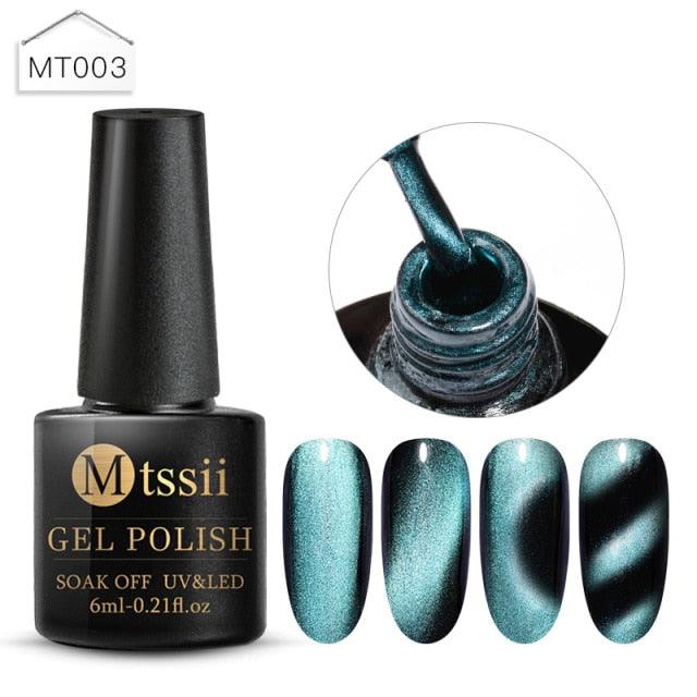 Popular Cat Eye Gel Nail Polish Magnetic Colorful UV Rainbow Gel Fashion Charming Effect Modern Design