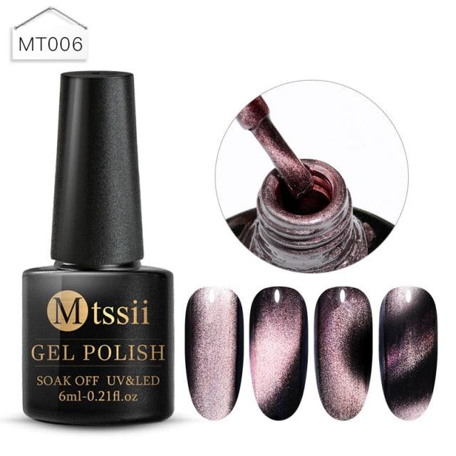 Popular Cat Eye Gel Nail Polish Magnetic Colorful UV Rainbow Gel Fashion Charming Effect Modern Design