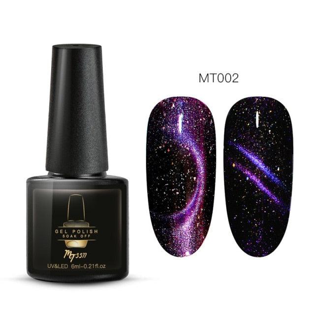 Popular Cat Eye Gel Nail Polish Magnetic Colorful UV Rainbow Gel Fashion Charming Effect Modern Design