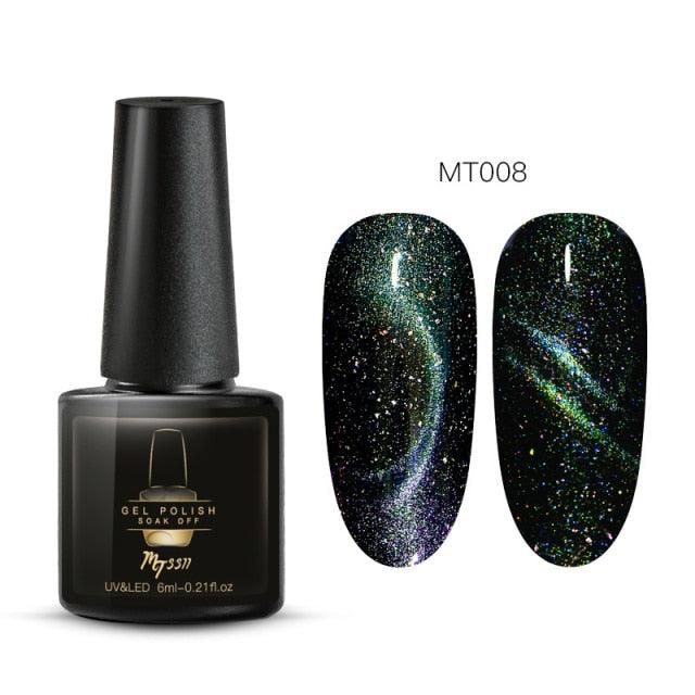 Popular Cat Eye Gel Nail Polish Magnetic Colorful UV Rainbow Gel Fashion Charming Effect Modern Design