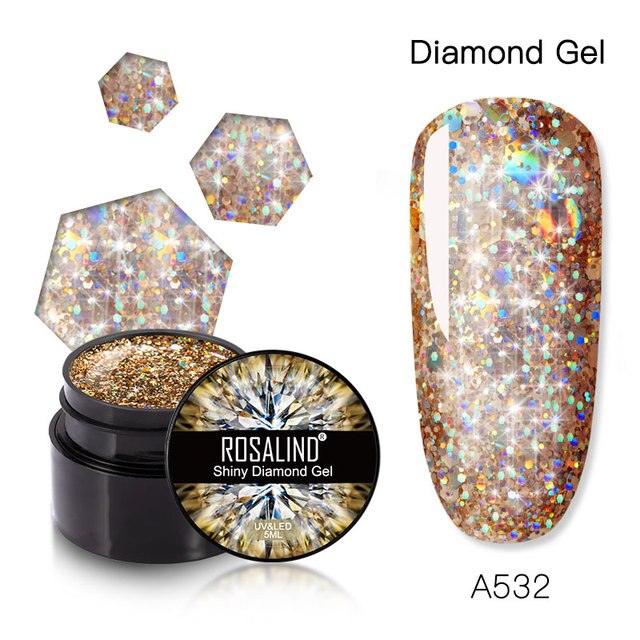 Luxury Modern Crystal Shiny Gel Nail Polish Painting Nails Art Design Diamond Manicure Gel Luxury Design For Women and Girls