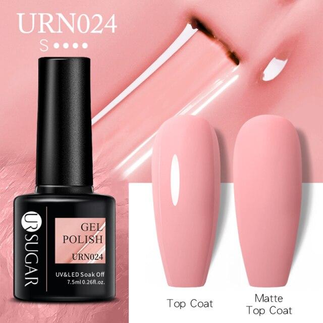 Matte Pink Blue Gel Nail Polish Semi Permanent LED Nail Art Design Elegant Warm Colors For Womens