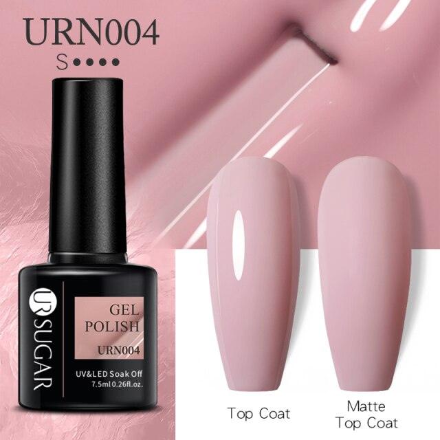 Matte Pink Blue Gel Nail Polish Semi Permanent LED Nail Art Design Elegant Warm Colors For Womens