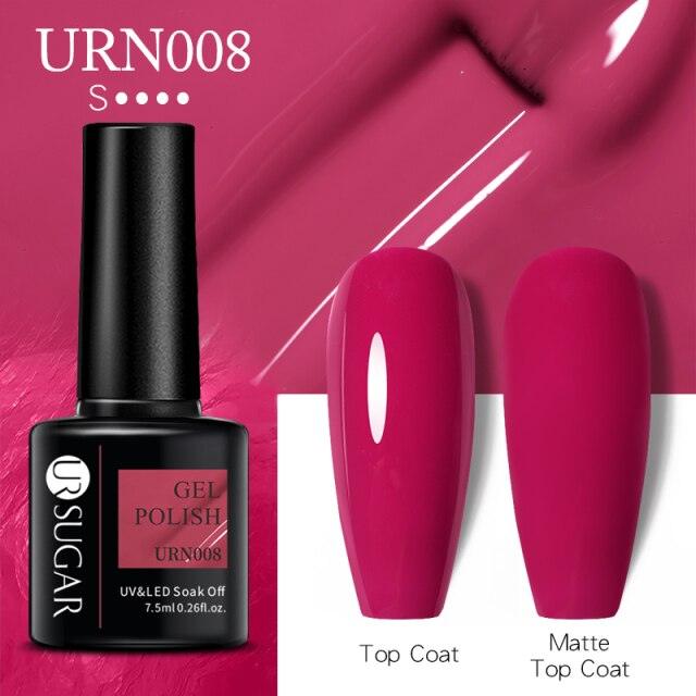 Matte Pink Blue Gel Nail Polish Semi Permanent LED Nail Art Design Elegant Warm Colors For Womens