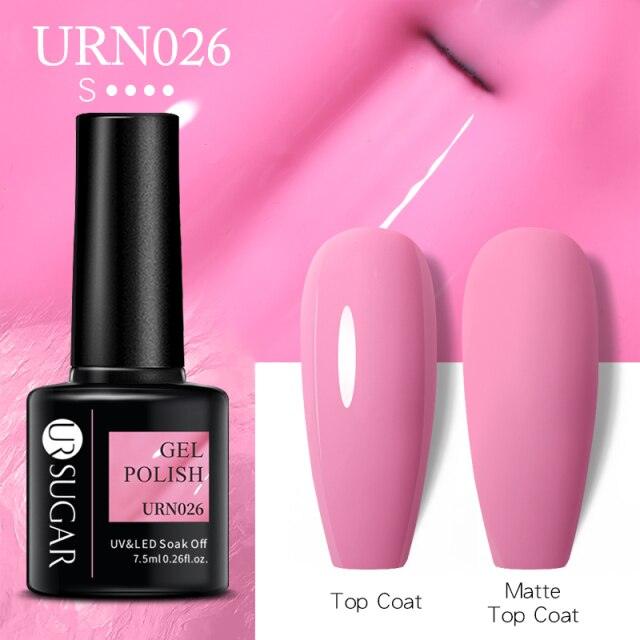 Matte Pink Blue Gel Nail Polish Semi Permanent LED Nail Art Design Elegant Warm Colors For Womens
