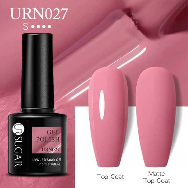 Matte Pink Blue Gel Nail Polish Semi Permanent LED Nail Art Design Elegant Warm Colors For Womens