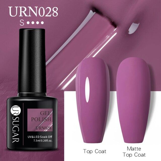 Matte Pink Blue Gel Nail Polish Semi Permanent LED Nail Art Design Elegant Warm Colors For Womens