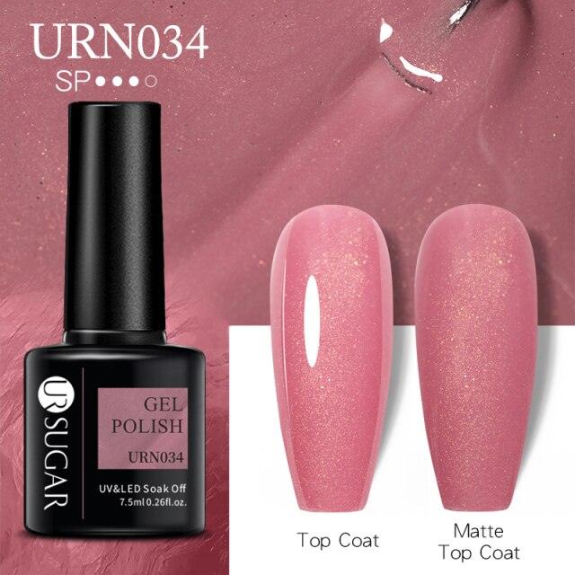 Matte Pink Blue Gel Nail Polish Semi Permanent LED Nail Art Design Elegant Warm Colors For Womens
