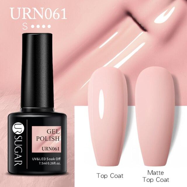 Matte Pink Blue Gel Nail Polish Semi Permanent LED Nail Art Design Elegant Warm Colors For Womens