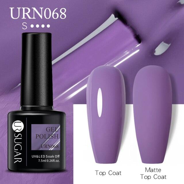 Matte Pink Blue Gel Nail Polish Semi Permanent LED Nail Art Design Elegant Warm Colors For Womens