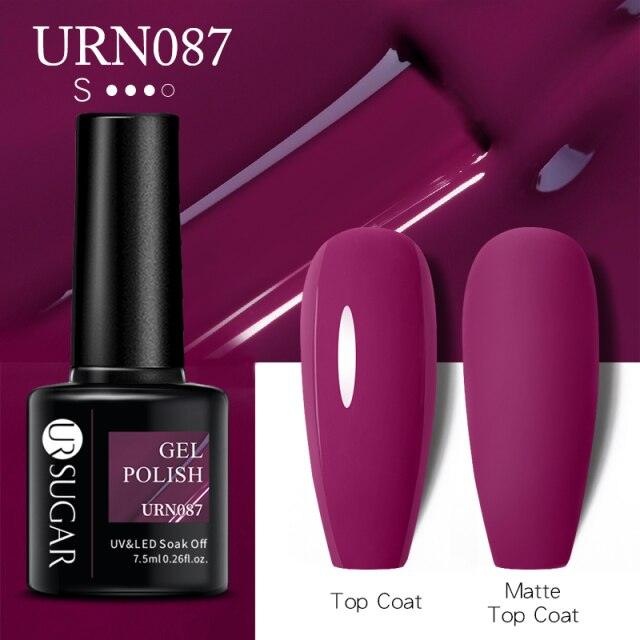 Matte Pink Blue Gel Nail Polish Semi Permanent LED Nail Art Design Elegant Warm Colors For Womens