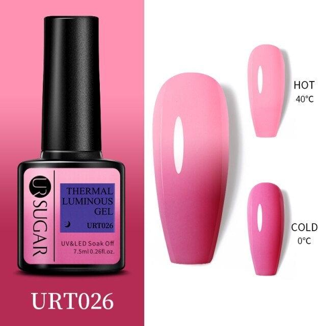2022 NEW Purple Gel Nail Polish UV Color Changing Gel Nail Polish Stylish Three Layer Effect For Womens