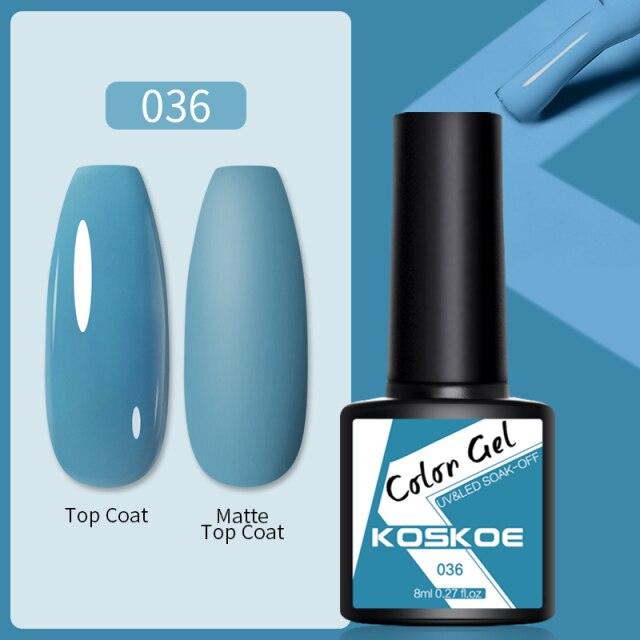 Womens Glossy Colorful 8ml Nail Gel Polish Permanent UV LED Summer Winter High Quality Fashion Design