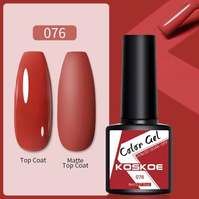 Womens Glossy Colorful 8ml Nail Gel Polish Permanent UV LED Summer Winter High Quality Fashion Design