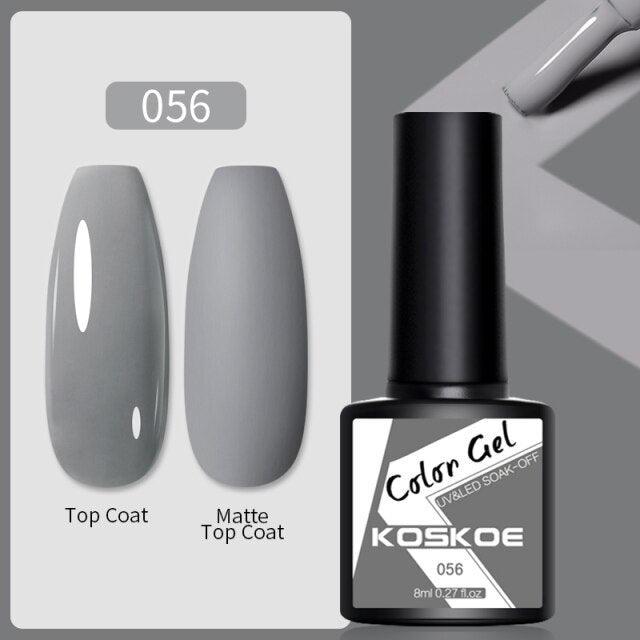 Womens Glossy Colorful 8ml Nail Gel Polish Permanent UV LED Summer Winter High Quality Fashion Design