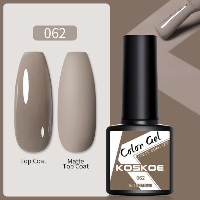Womens Glossy Colorful 8ml Nail Gel Polish Permanent UV LED Summer Winter High Quality Fashion Design
