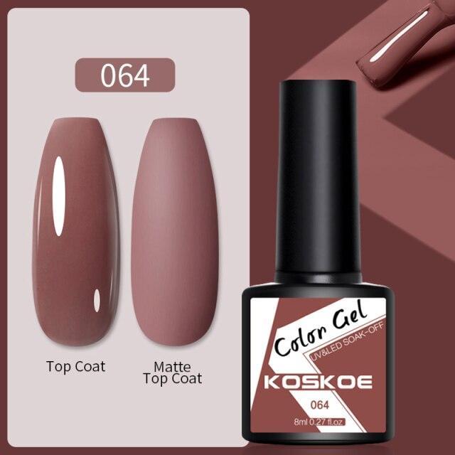 Womens Glossy Colorful 8ml Nail Gel Polish Permanent UV LED Summer Winter High Quality Fashion Design