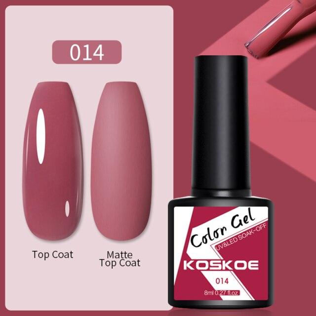 Womens Glossy Colorful 8ml Nail Gel Polish Permanent UV LED Summer Winter High Quality Fashion Design