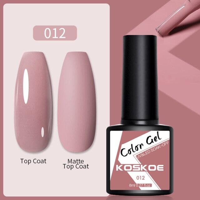 Womens Glossy Colorful 8ml Nail Gel Polish Permanent UV LED Summer Winter High Quality Fashion Design