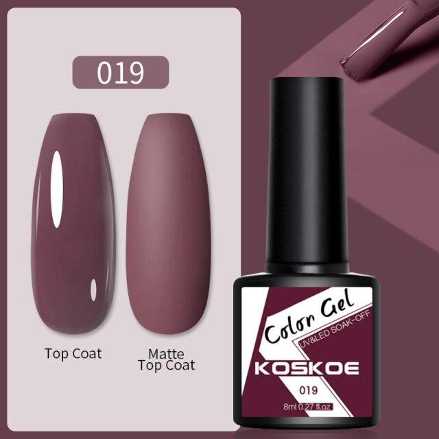 Womens Glossy Colorful 8ml Nail Gel Polish Permanent UV LED Summer Winter High Quality Fashion Design