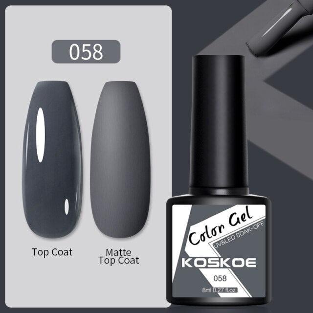 Womens Glossy Colorful 8ml Nail Gel Polish Permanent UV LED Summer Winter High Quality Fashion Design