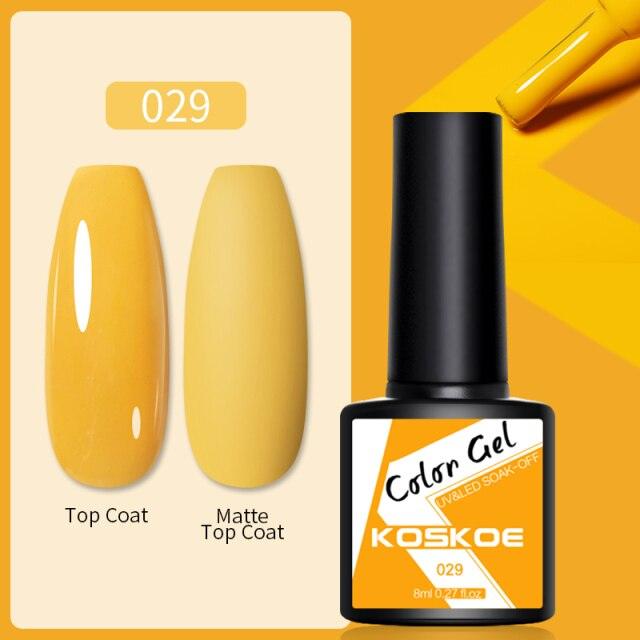 Womens Glossy Colorful 8ml Nail Gel Polish Permanent UV LED Summer Winter High Quality Fashion Design