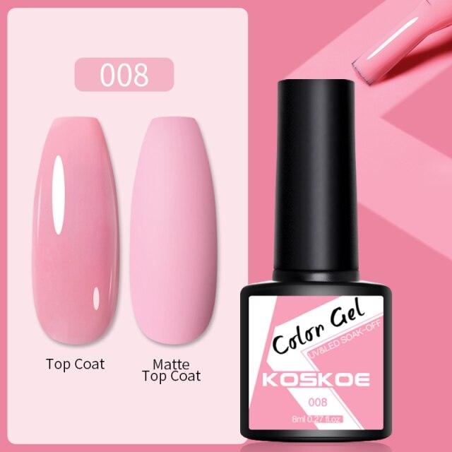 Womens Glossy Colorful 8ml Nail Gel Polish Permanent UV LED Summer Winter High Quality Fashion Design