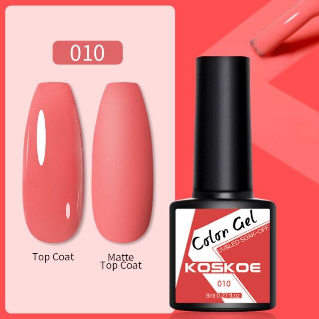 Womens Glossy Colorful 8ml Nail Gel Polish Permanent UV LED Summer Winter High Quality Fashion Design