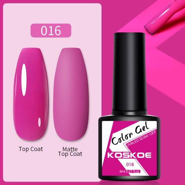 Womens Glossy Colorful 8ml Nail Gel Polish Permanent UV LED Summer Winter High Quality Fashion Design