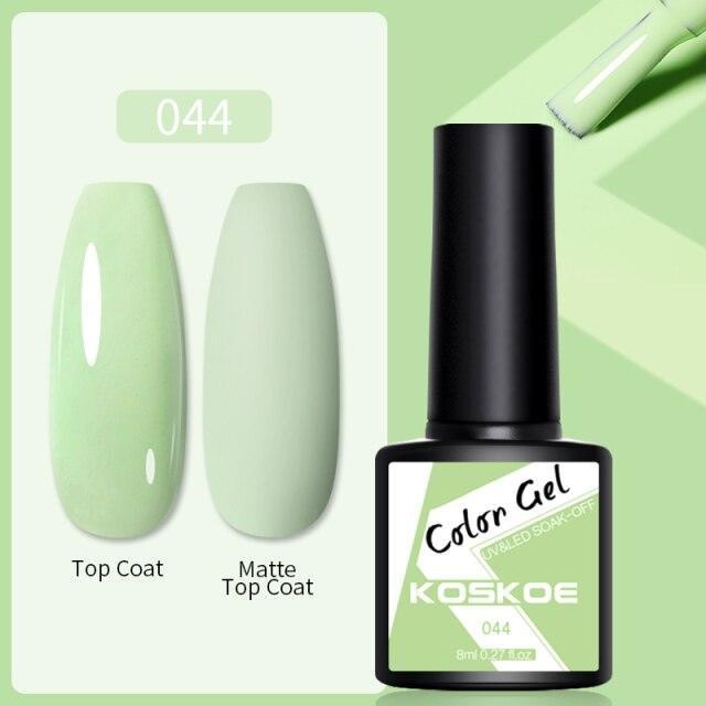Womens Glossy Colorful 8ml Nail Gel Polish Permanent UV LED Summer Winter High Quality Fashion Design