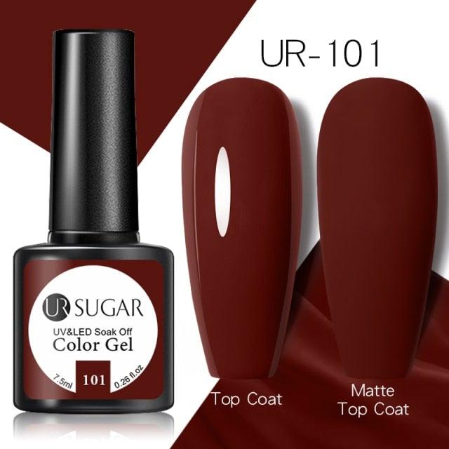 Brown Blue Gel Nail Polish UV LED Autumn Winter Series Matte And Glossy Colors Elegant Stylish Design For Womens