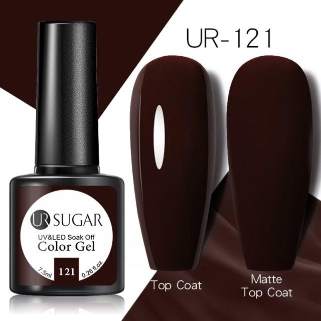 Brown Blue Gel Nail Polish UV LED Autumn Winter Series Matte And Glossy Colors Elegant Stylish Design For Womens