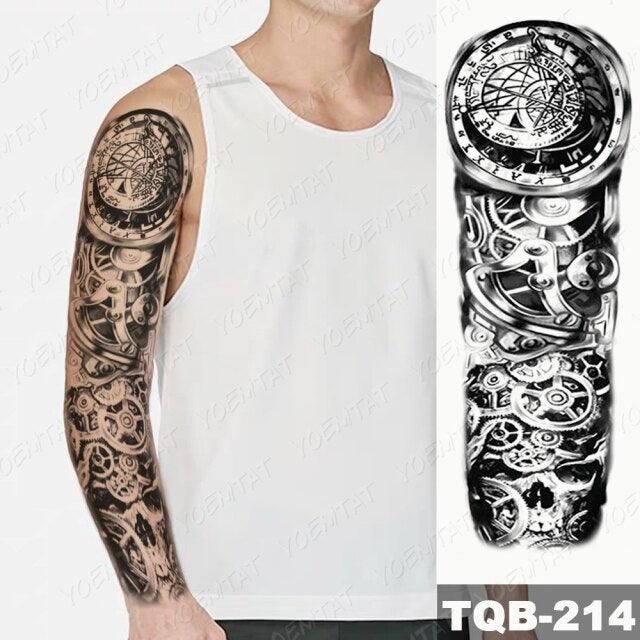 Full Women Man Realistic Waterproof Temporary Tattoo Tiger Stickers Luxury Big Design For Arm Thigh