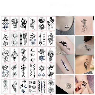 30pcs Temporales Sexy Fake Tattoo For Hands Arm Body Waterproof Luxury Different Small Colorful Stylish Womens Kids Tattoos