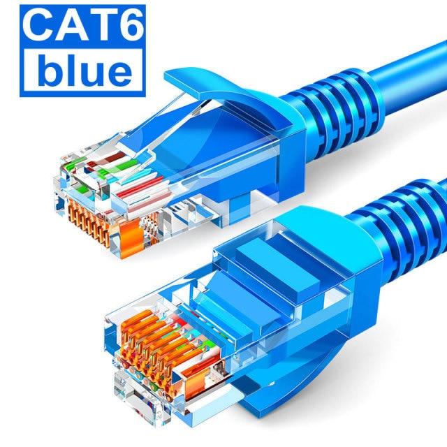Cat6 Round Ethernet Cable RJ45 Cat6 Lan Cable Internet Modem Laptop Router Network Ethernet Cable Plated RJ45 Connectors Ethernet LAN Cable For Laptop Game Console