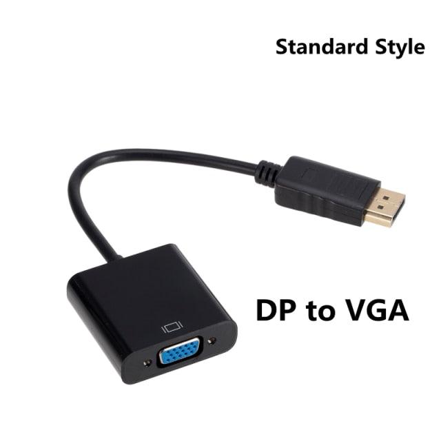 DisplayPort to VGA Adapter Cable Converter Compatible with Computer, Desktop, Laptop, PC, Monitor, Projector.