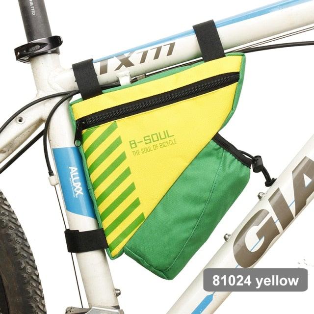 Waterproof Bicycle Bag Bike Triangle Bag For Bicycle Front Frame Bag Bike Bag Cycling Top Tube Bag Bicycle Bottle Bag Bike Storage Frame Bag Bicycle Front Tube Triangle Water Resistant Cycling Pack Strap On Pouch Bike Accessories Tool Accessible